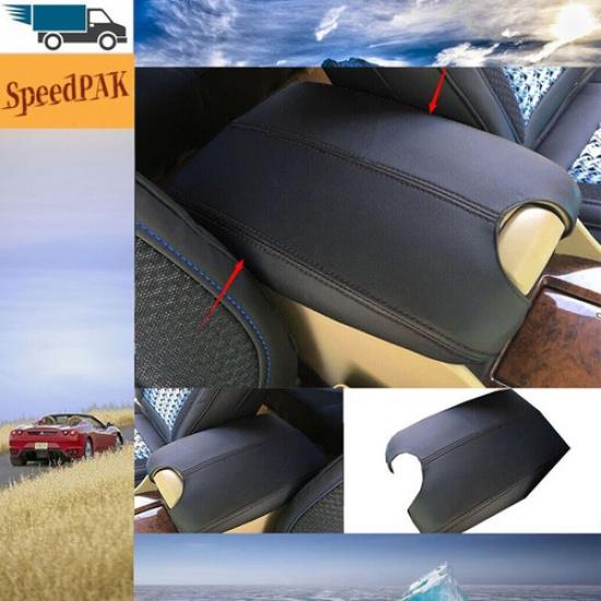 Black Leather Car Middle Console Armrest Box Cover For Honda Accord 2008-2012