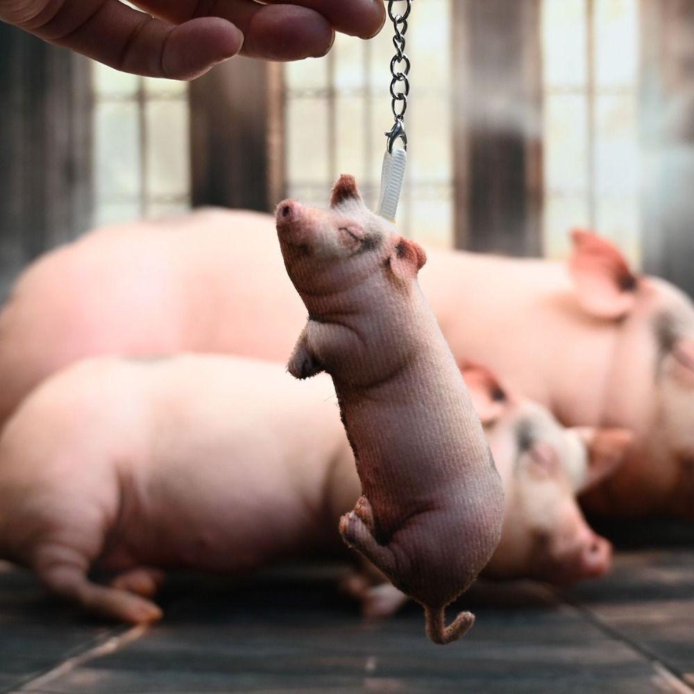 40cm Size Animal Body Pillow Plush Material Pig Keychain Portable Bag Decoration  Home Decor