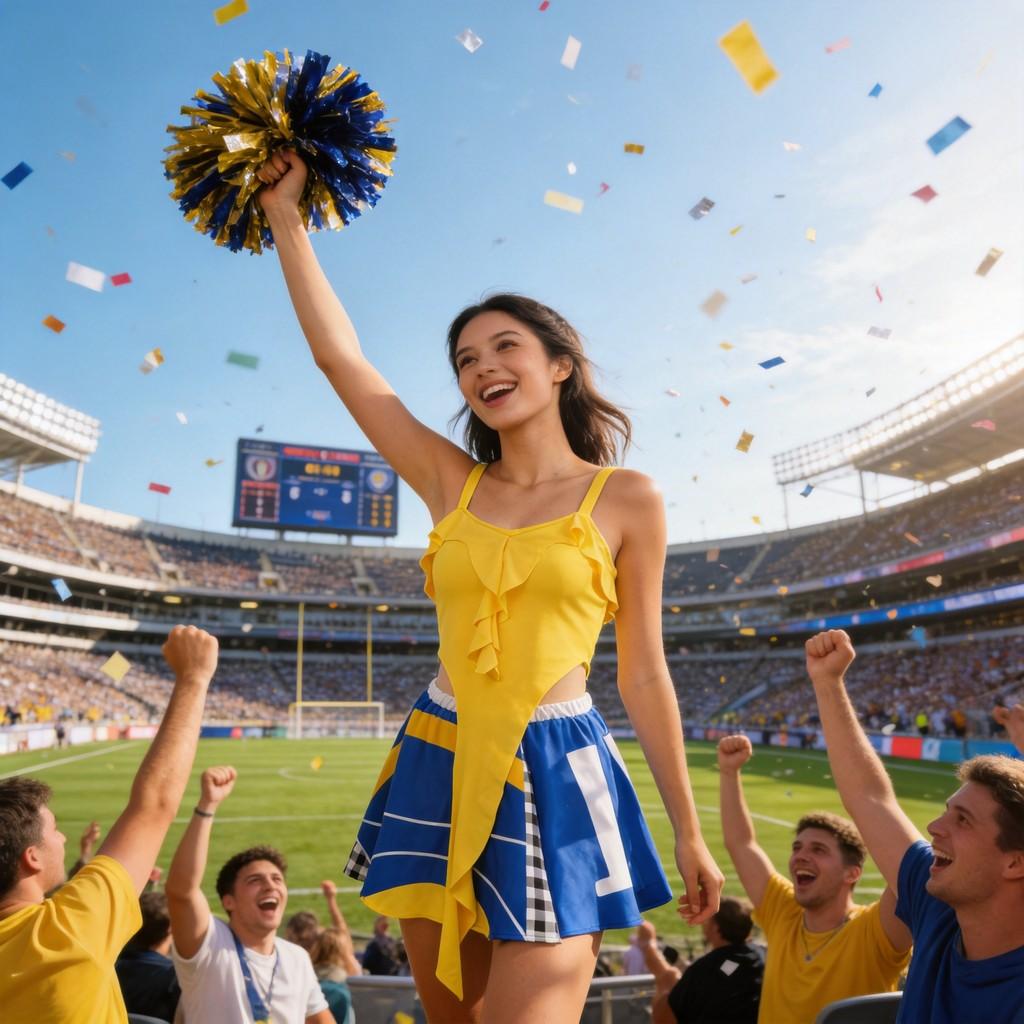 Shakira Global Football Cup Costume For Soccer Cheerleading And Performance Activities
