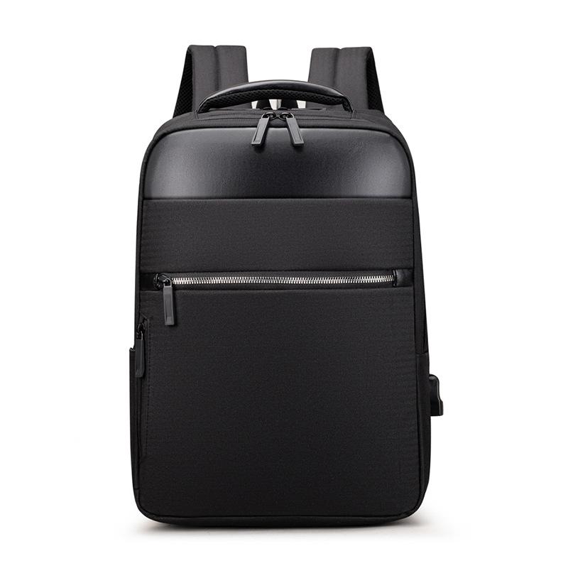 Men s Backpack Silver Label Metal Handheld Large Capacity Charging Business Multifunctional Backpack Computer Bag Gift чёрный