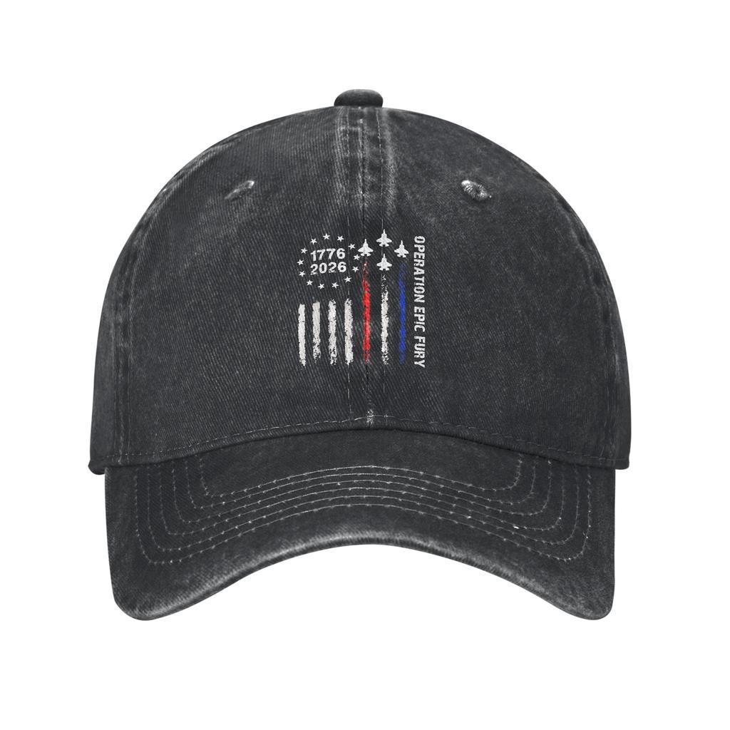 Washed Baseball Cap Operation Epic Fury Summer Hip Hop Hats For FeUnisex Unisex Yk Cute Outdoor Gym Sun Snapback Cap
