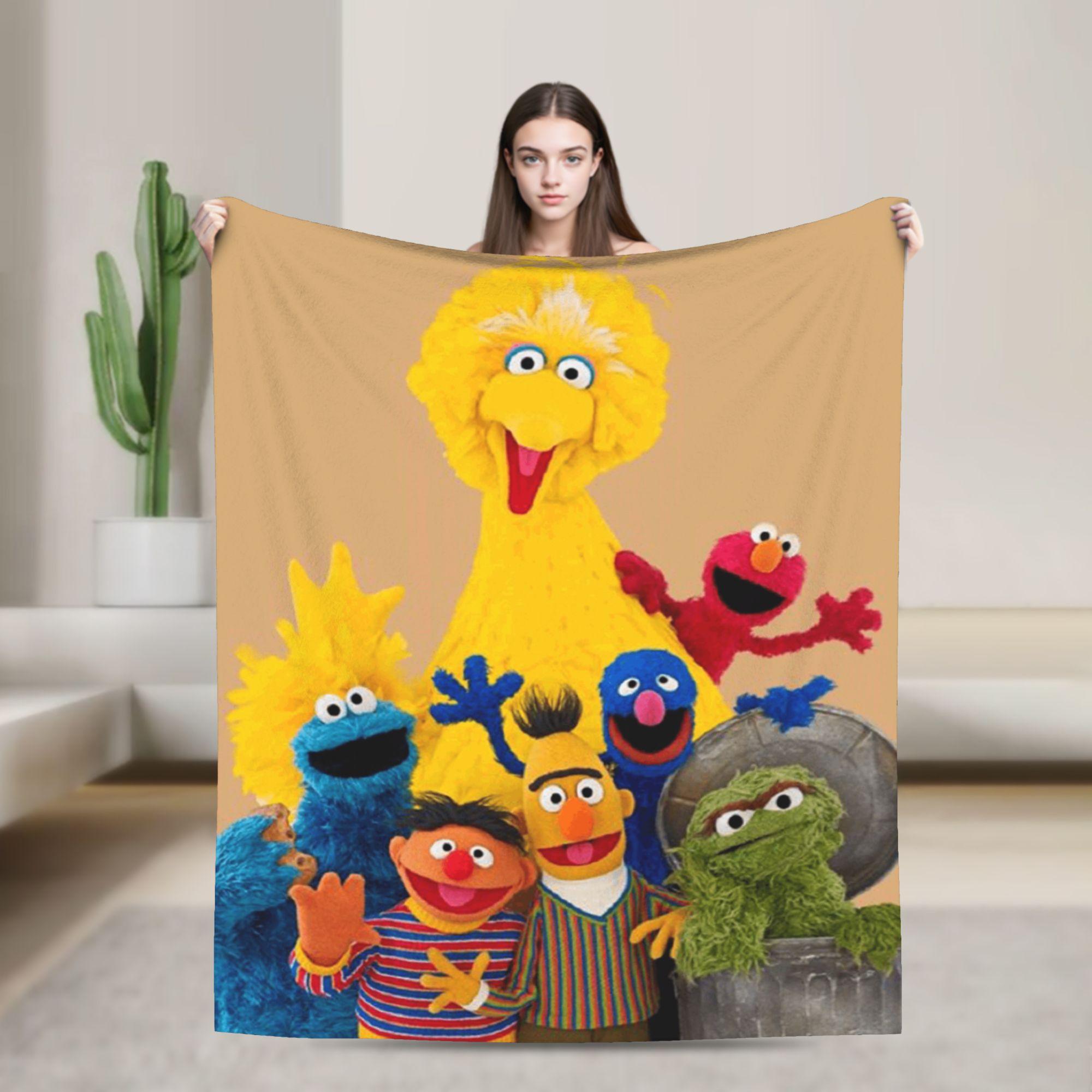

Sesames Streets Plush Blanket Kids Adult Flannel Bedding Throws For Couch Chair Warm Soft Customized Quality Bedspread Gift 100x150cm