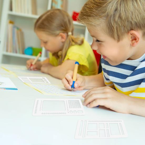 3Pcs Handmade Flexible Record Template Set for Dot Grid Journals Travel-friendly Planner Templates Coils Disc And Rings Stencil for Notebooks