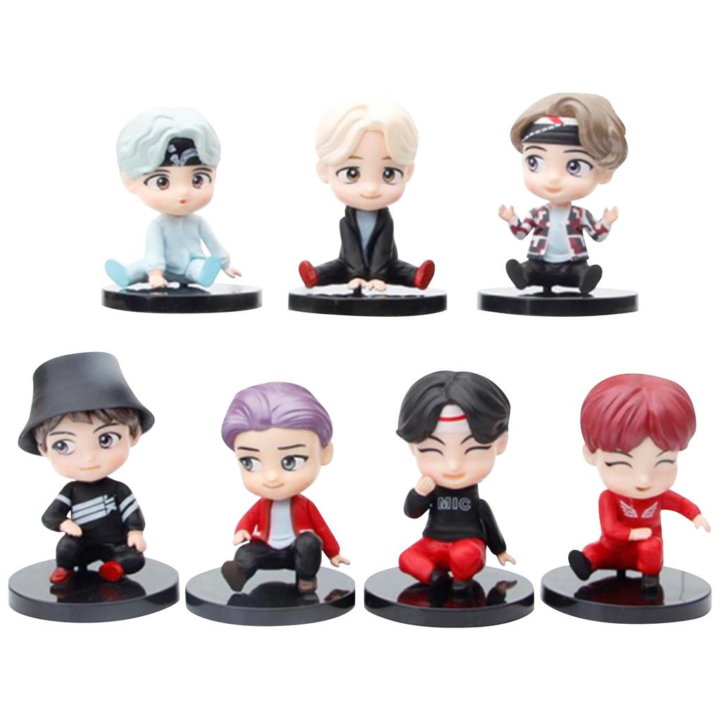Figure Set, 7PCS 8cm PVC Idol Dolls, Cute Collectible Figurines For Fans, Desktop Decoration & Gift