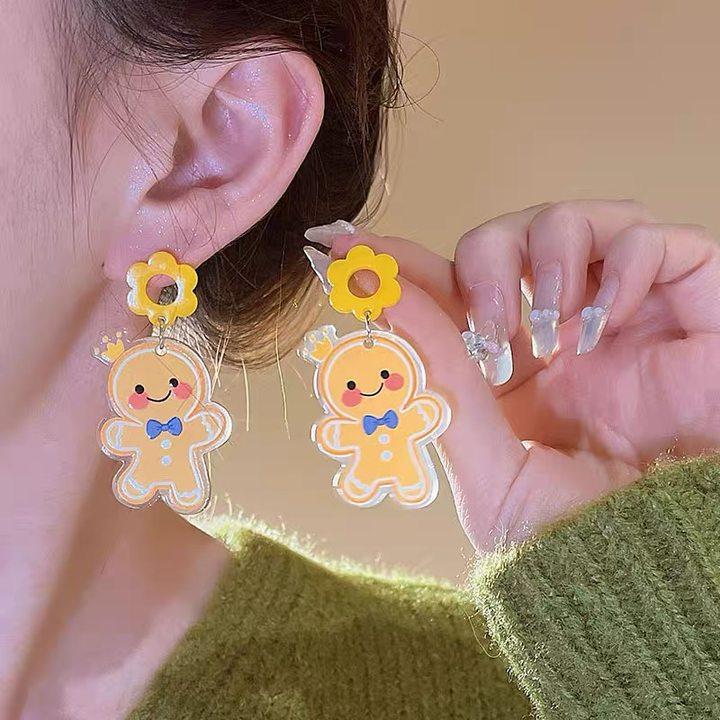 Christmas earrings women, niche creative design stud earrings new earrings high-end versatile earrings