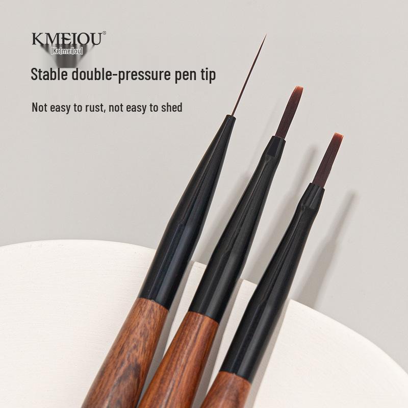 French Style Plaid Nail Art Tool: Long Liner Pen for Painting, Smudging, and Outlining