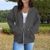 Women's Fashion Casual Long Sleeve Solid Color Hooded Sweatshirt Tops