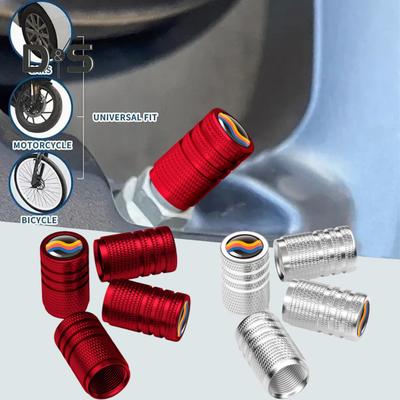 4 szt. nasadek na zawory opon, odporne na rdzę, żywe kolory, uniwersalne, proste w montażu, osłony zaworów kół, samochodowe, pyłoszczelne nasadki na opony