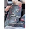 Flower Jacquard Ripped Denim Shorts Men's and Women's Niche Design Sense Washed and Old Trend Straight Five-point Pants Tide