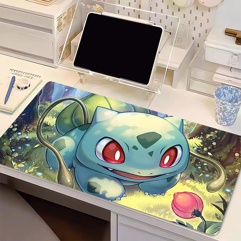 Computer Varmilo Keyboard Natural Rubber Mouse Pad Pokemon Bulbasaur Anime Gaming Table Big Gamer Carpet Desk Mat Soft Mousepad