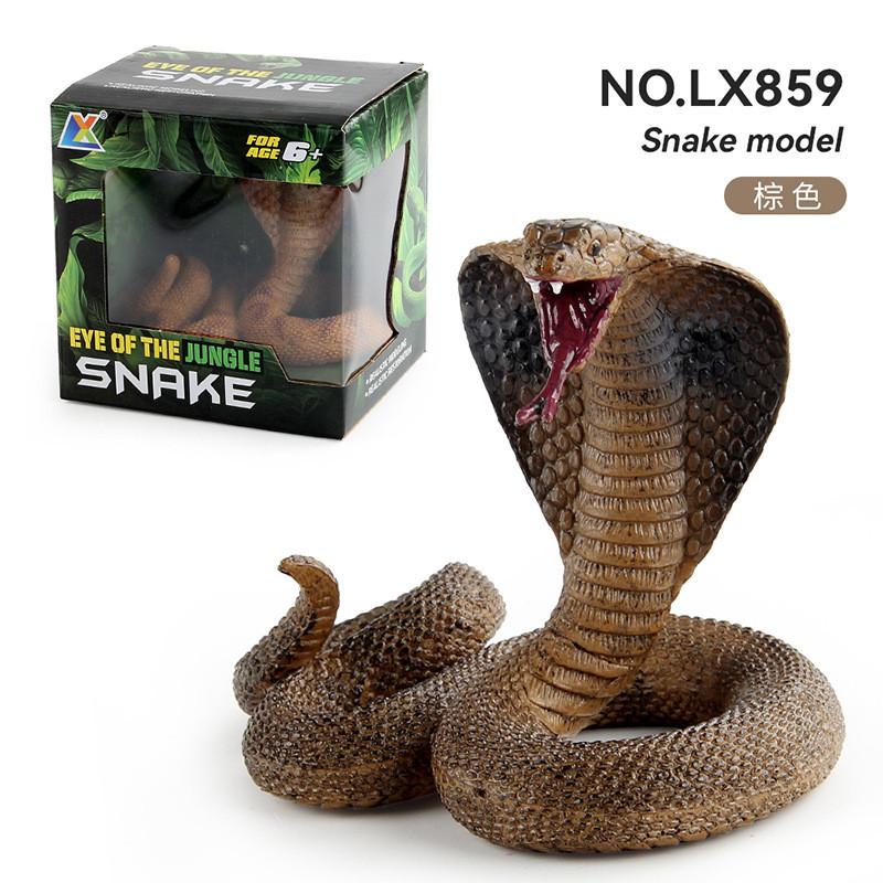 Realistic Pvc Cobra Model Snake For Home Decor With Vibrant Colors And Detailed Features