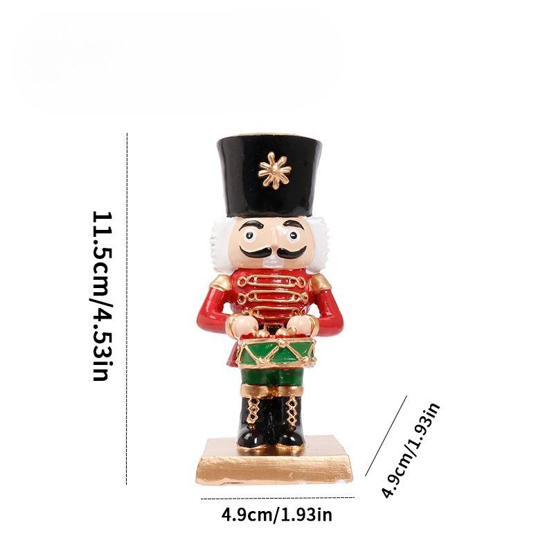 Christmas Decorations - Nutcracker Resin Candlestick - Home Desktop Ornament