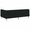 Corner Bed Frame Black 90 X 190 Cm Fabric
