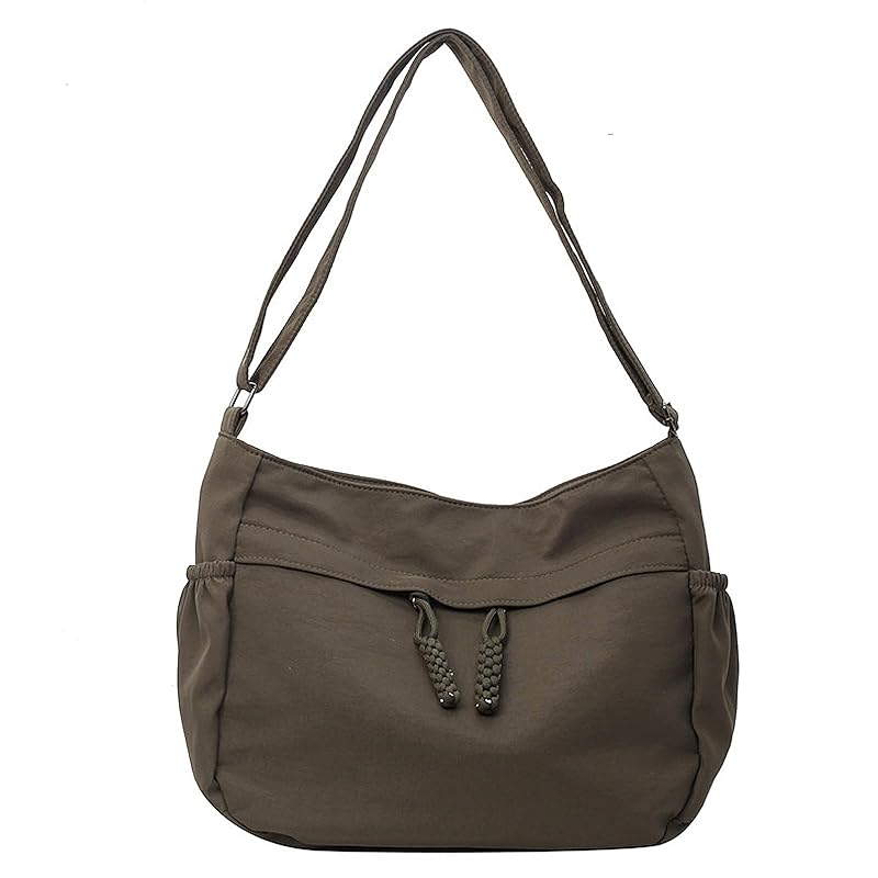 

[Fancy Forest] tote bag shoulder bag crossbody bag canvas ladies large capacity Shoulder doesn t hurt lightweight Plain color canvas shoulder bag