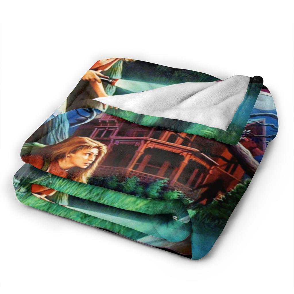 Goosebumps Dead House Calling All Creeps Blankets Flannel Horror Halloween Throw Blanket for Bedroom Sofa Bedroom Quilt