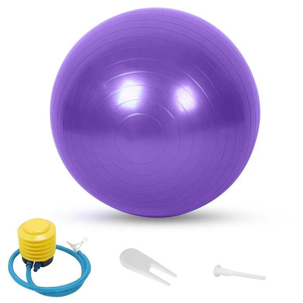 55cm Inflatable PVC Yoga Ball, Exercise Balance Balls for Fitness Gym  Exercise