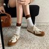 Fashion German Trainning Shoes 2025 New Autumn Casual Sneakers Round Toe Thick Heel Platform Shoes Lace Up Soft Slip On Women Sneakers