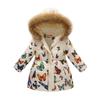 Winter Long Cotton Jacket for Coats Girl Clothes Children's Clothing Thicken Outerwear Parka Kids 3-10 Years Old Girls