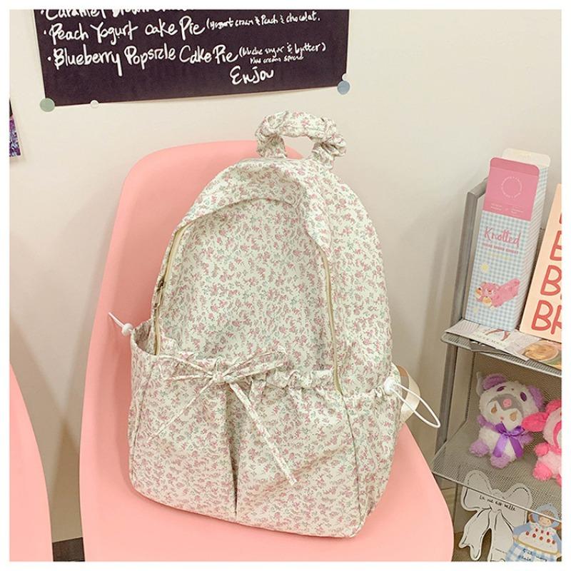 New High-value, Fresh and Sweet Floral Backpack, Lightweight and Large-capacity Backpack for Junior and High School Students