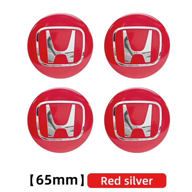 4pcs 3D 56mm 60mm 65mm Car Wheel Hub Centre Cap For Honda Badge Emblem Hub Center Cover Car Logo Sticker Car Styling Accessories ahn256