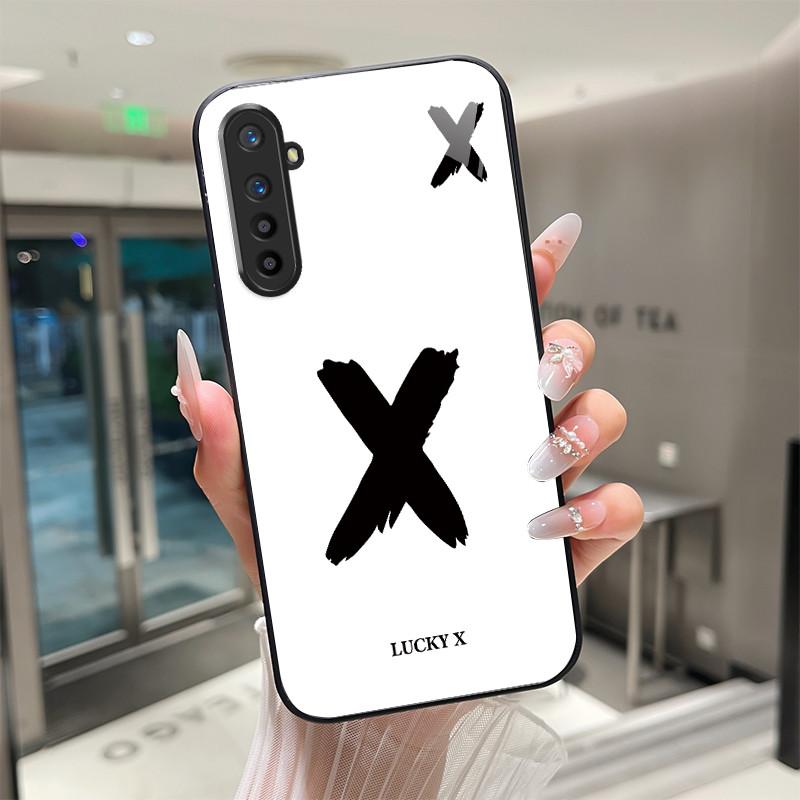 

Phone Case For OPPO K5 Realme XT X2 Covers Lucky Initial Letter Protective Case For OPPO K 5 X T 2 Tempered Glass Soft TPU Funda Oppo K5