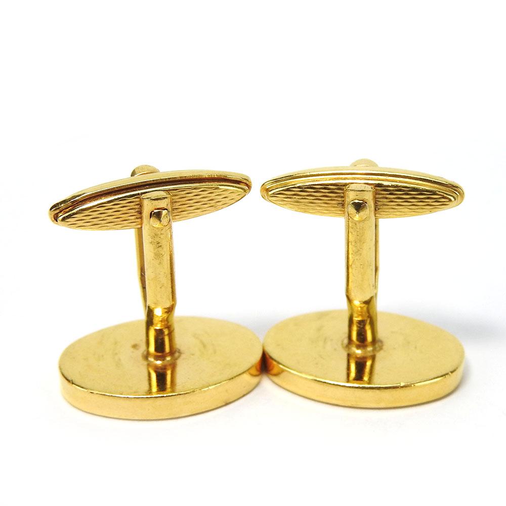 Used Dunhill Cuffs Metal Gold Gold Plating