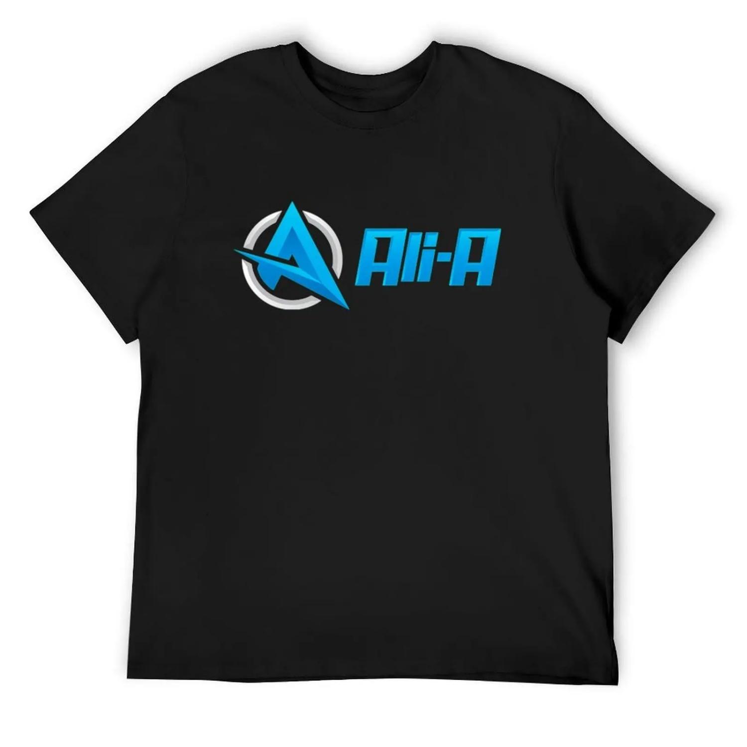 

Футболка с логотипом Ali-A аниме-фигурки эстетичная одежда роскошный дизайнерский большой размер футболки для мужчин S разноцветный