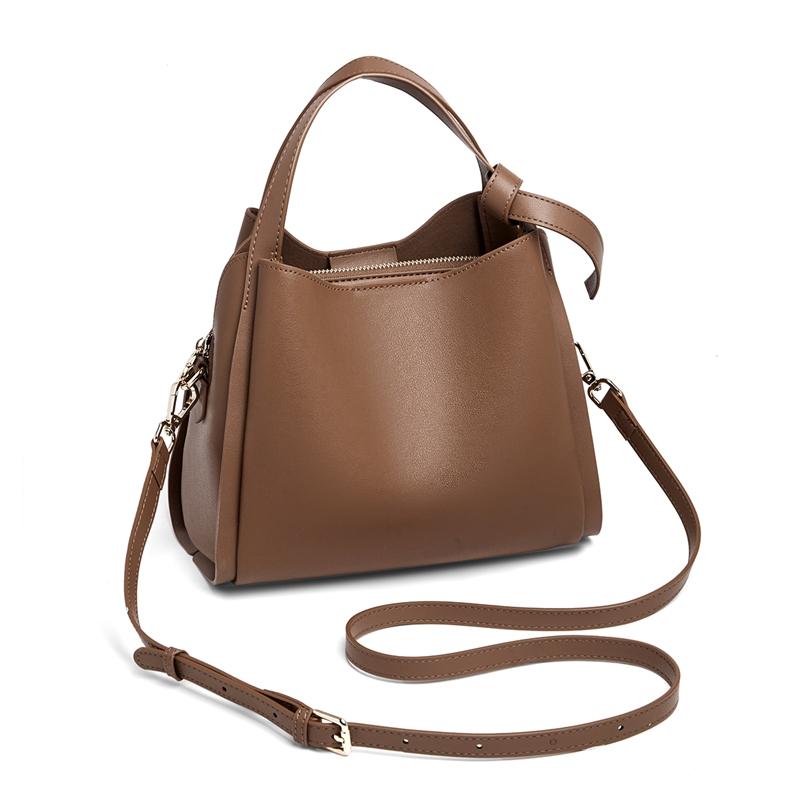

FOXER Women s Handbag Split Leather Tote Bag 2026 New Fashion Bucket Bag Soft Shoulder Bag Large Capacity Work Travel