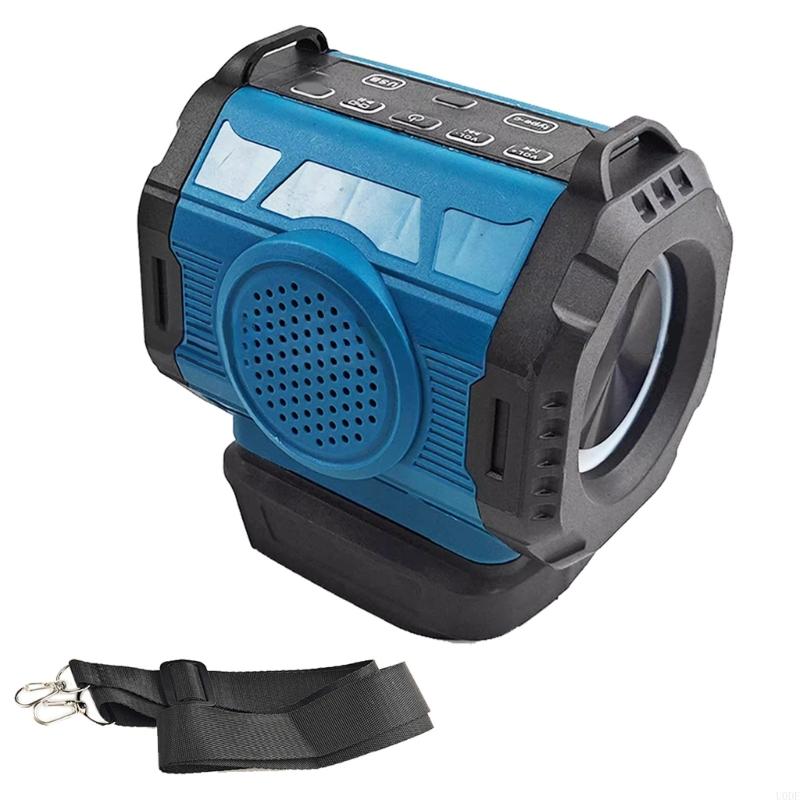 

18V Battery Outdoor Portable Wireless Bluetooth-compatible Speaker Bass Portable Lighting Multifunctional Night Light синій