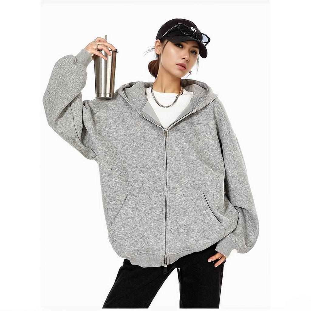 Trendy 2025 Classic Heavyweight Versatile Zip-Up Hoodie for Couples