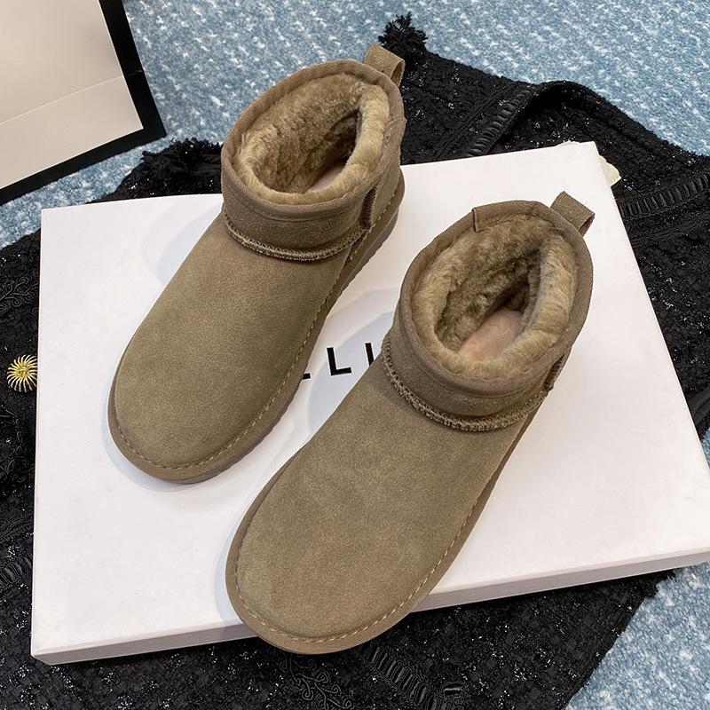 Snow Boots Women's, New Autumn and Winter Couple Shoes Velvet Snow Cotton Boots Thermal Cotton Shoes Platform Cotton Shoes Men
