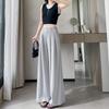 2026 Women's High-Waisted Ice Silk Wide-Leg Pants - Slimming, Drapey, Loose, Casual Summer Wear