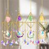 Translucents Crystal Prisms Wind Chimes for Porch Garden Decoration Creates Kaleidoscopic Light Pattern