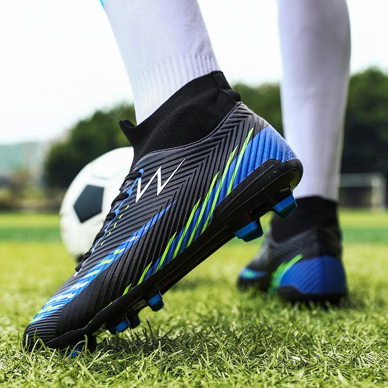 Soccer Shoes for Professional Men Lightweight Comfortable Long Football Boots for Spikes Outdoor Anti-Skid Wear-resistant Sport Activities Shoes