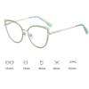 New Trend Cat Eye Glasses Frame Women Luxury Designer Fashion Anti Blue Light Blocking Retro Eyeglasses for Ladies Optical Frame