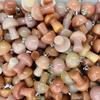2cm Natural Crystal Jade & Pink Tiger Eye Mushroom Necklace Pendant