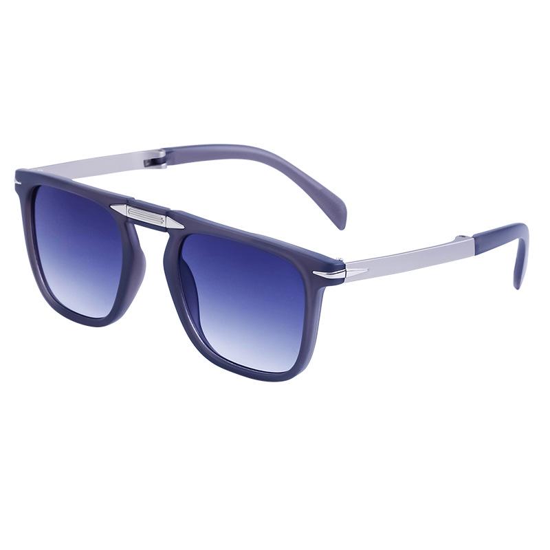 Retro Square Folding Polarized Sunglasses for Men's Fishing and Driving