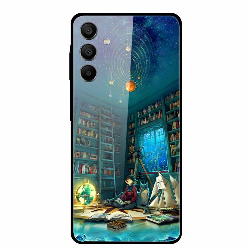 Tempered Glass Case for Samsung Galaxy A16 5G Back Cover Hard Case for SamsungA16 Phone Case Fundas Cool Protective Cute Bumper