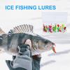 30PCS Fishing Lures Winter Ice Fishing Jigs Luminous Ice Fishing Gear Bass Crappie Jigs Head Hooks With Ice Fishing Lure Box