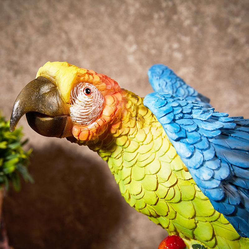 Simulovaný papoušek v evropském stylu Kreativní model ptáka Dekorace obývacího pokoje Vstup Kancelář Vinotéka Ozdoby Špičková řemesla