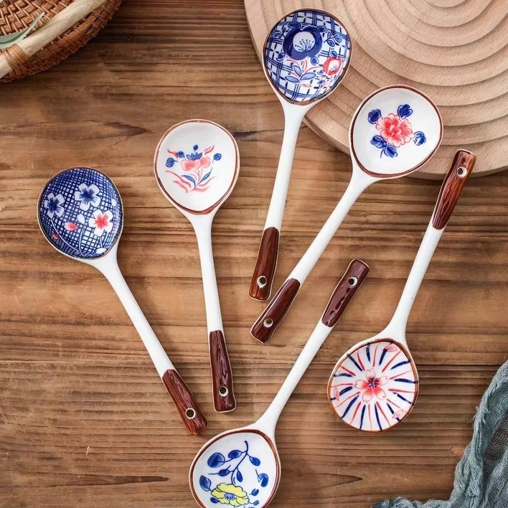 Japanese Style Dessert Spoon Heat-resistant Ramen Miso Soup Spoon Friend