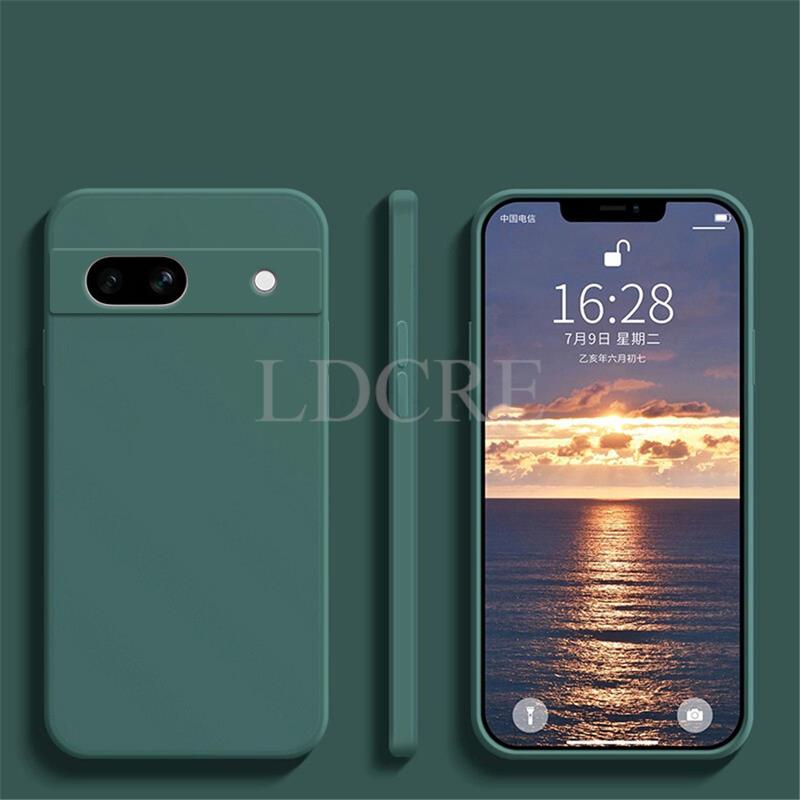 

Для Google Pixel 8A чехол жидкий силиконовый чехол для Pixel 8A 8 Pro 7 Pro 6 6A 7A чехол TPU Fundas защитный чехол Pixel 7A чехол For Pixel 8 Pro