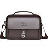 Breathable Shoulder Bag for Men, Waterproof PU Leather Briefcase, Multi-pocket Crossbody Purse for Office & Commute