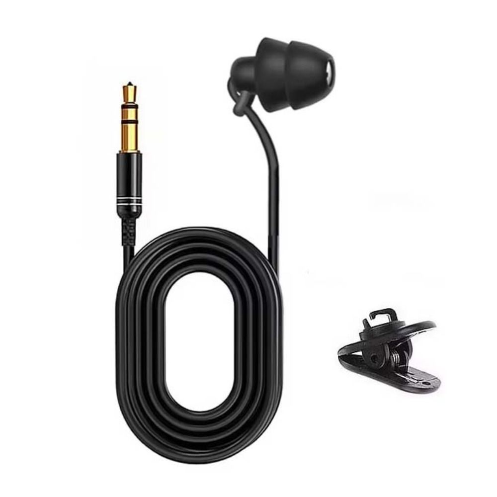 Noise Isolating Mono Earbuds Short Line 3.5mm Plug Headphone Single Side Earphone  MP3 Players