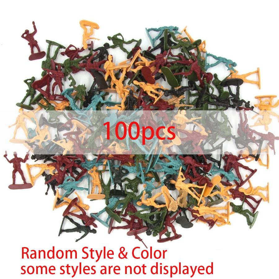 10/30/100pcs Mini Soldiers Model Sand Table Military Simulation Game Props for Party Indoor Decor Collection Birthday Gift XJM