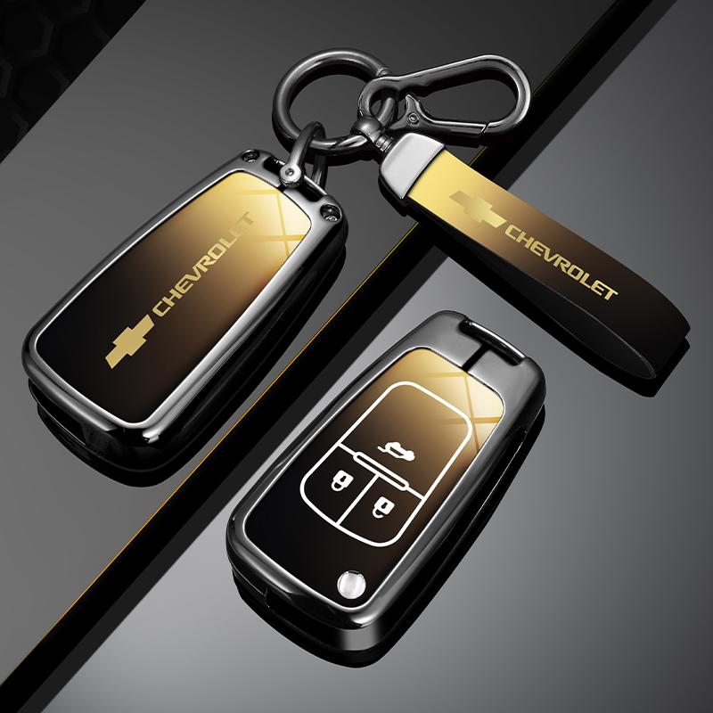 Zinc Alloy Car Flip Key Case Cover Shell Bag For Chevrolet Cruze Aveo Trax Sail Malibu Captiva Prism Spark Protector Accessories