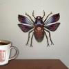 Metal Beetles Wall Art Colorful Bees Sign Wall Hangings Decor for Garden Yard