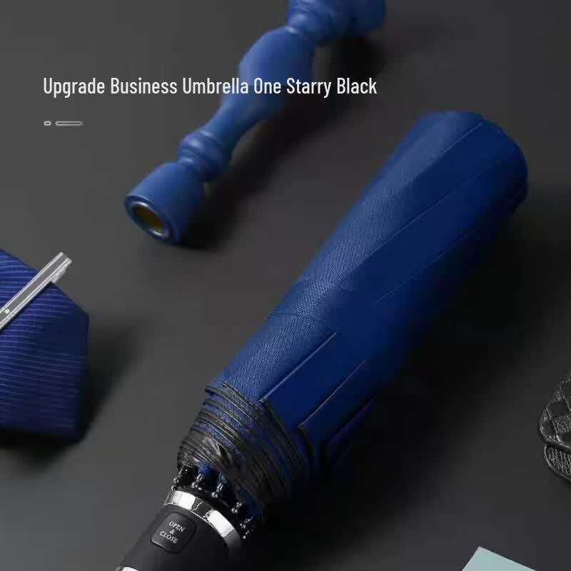 Double-Layer Glass Cup & Automatic Umbrella Gift Set