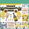Vibrant Happy New Year's Eve 2022 Party Decorations Gold Balloons Banner Set