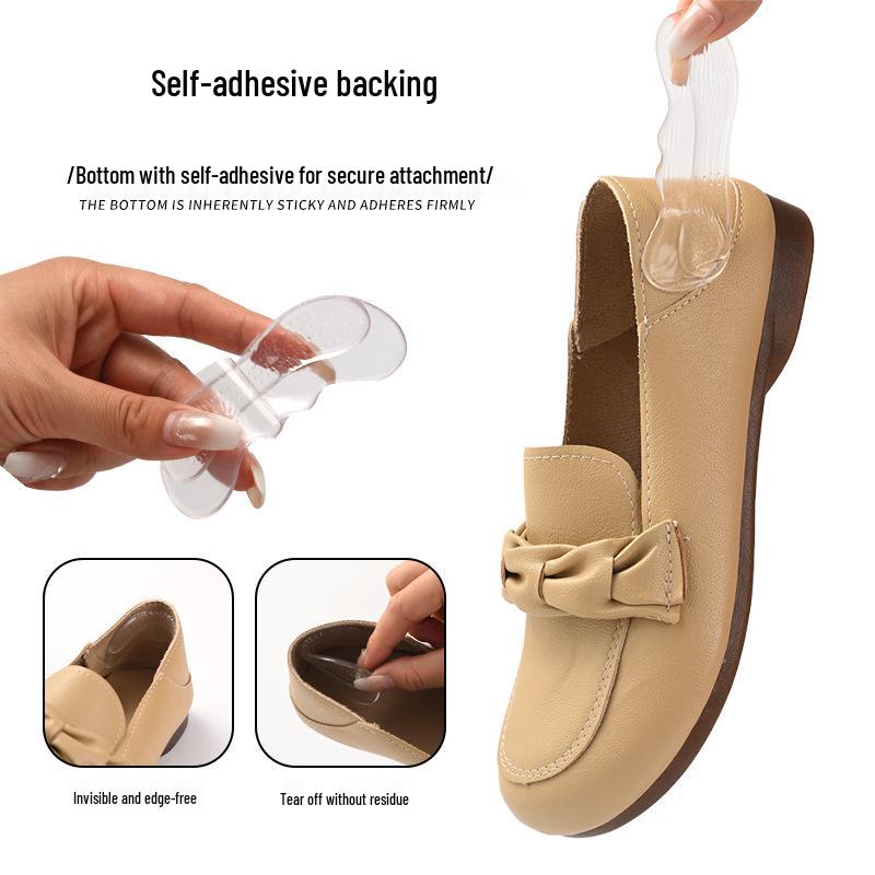 GEL Heel Stickers: Soft, Anti-Wear, Anti-Slip, Invisible Cushion with Massage and Shock Absorption for High Heels.